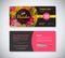 Flowers gift coupon template concept. front and back card.