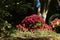 Flowers on grave. Military lay flowers on grave of soldier. Details of ceremony