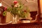 Flowers & Hat in Mirror of Elegant Home