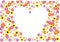 Flowers heart background