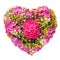 Flowers heart floral collage concept