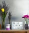 Flowers and home decorations set up with inspirational message 7