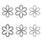 Flowers icons. Summer motif. Vector illustration. stock image.