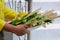 Flowers, joss sticks and candles, prepare sacred offerings