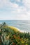 Flowers and the Pacific Ocean, at Treasure Island Park in Laguna Beach, Orange County, California