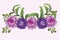 flowers pink and purple foliage plants nature painting design