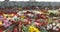 Flowers placed at a monument for victory day of World war 2, 4k