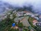 Flowers and plants are planted in winter at Doi Inthanon national park Chaing Mai,Thailand.Panoramic views high atop