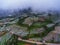 Flowers and plants are planted in winter at Doi Inthanon national park Chaing Mai,Thailand.Panoramic views high atop