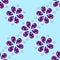 Flowers from precious stones. Seamless Pattern. Jewelry. Blue light coloured background