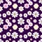 flowers with purple background pattern generated by ai