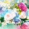 flowers. roses hydrangea. vintage.  sunny. spring Summer . watercolor