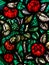 Flowers (roses) in stained glass