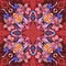 Flowers. Seamless kaleidoscopic pattern