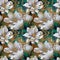 Flowers seamless pattern. Floral nature decorative vintage background.