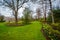 Flowers and trees at Sherwood Gardens Park in Guilford, Baltimore, Maryland