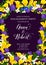 Flowers vector engagement party invitation card