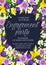 Flowers vector Save the Date wedding party card