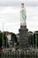 Flowers for Virgin Mary in pilgrim town Lourdes