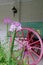 Flowers and Wagon Wheel