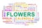 Flowers word cloud.