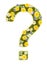 Flowery Grassy Question Mark Shape Isolated