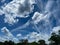 Flowing Clouds and Blue Sky in June