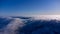 Flowing clouds under JeÅ¡tÄ›d. Photographed from a drone - landscape