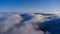 Flowing clouds under JeÅ¡tÄ›d. Photographed from a drone - landscape