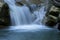 Flowing creeks wading through the mountains