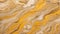 Flowing Elegance: Yellow River Marble Background in Golden-Yellow. AI Generate