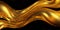 Flowing gold on Gradient Black Background