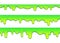 Flowing green cartoon slimes, vector slime texture