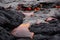 Flowing lava in Hawaii