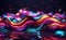 A flowing neon lights internet digital abstract background