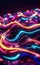 A flowing neon lights internet digital abstract background