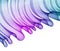 Flowing particles wave, transparent tulle textile on wind, dynamic motion curve lines. 3d vector illustration. Beautiful calming