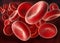 Flowing red blood cells - Erythrocyte 3D illustration