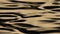 Flowing ripple pattern, golden background, 3d rendering