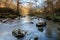 Flowing river in the Brecon Beacons, Wales