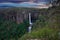 Flowing River in Fitzroy water Falls in Bowral NSW Australia beautiful colourful cloudy skies lovely waterfalls