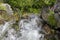 Flowing river Lake Hemsila in Hemsedal, Viken, Buskerud, Norway