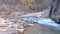 Flowing River at Zion National Park Utah Panning Shot