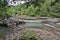 Flowing rocky creek clear clean water