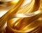 Flowing sheet of gold forming an abstract shape.