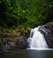 Flowing waterfall at Crystal Cascades in Cairns, Australia