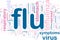 Flu influenza word cloud