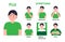 Flu info-graphics vector. Cold, influenza symptoms are shown. Icons of fever, headache,cough are shown. Illustration of