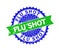FLU SHOT Bicolor Rosette Unclean Stamp