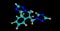 Fluconazole molecular structure isolated on black